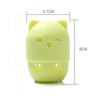 Portable Kitten Silicone Powder Puff Blender Holder