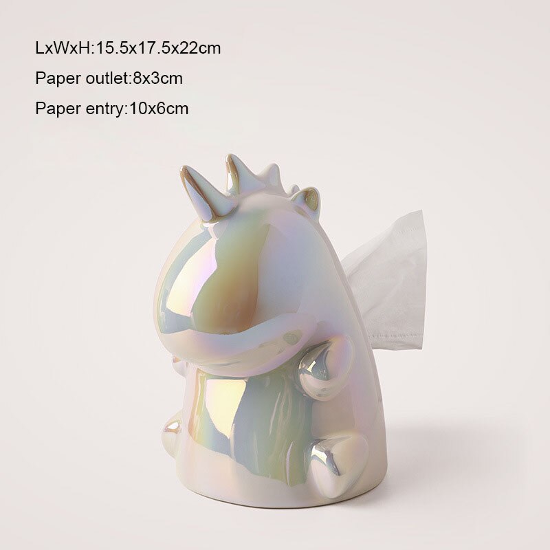 Unicorn Ceramic Tissue Box