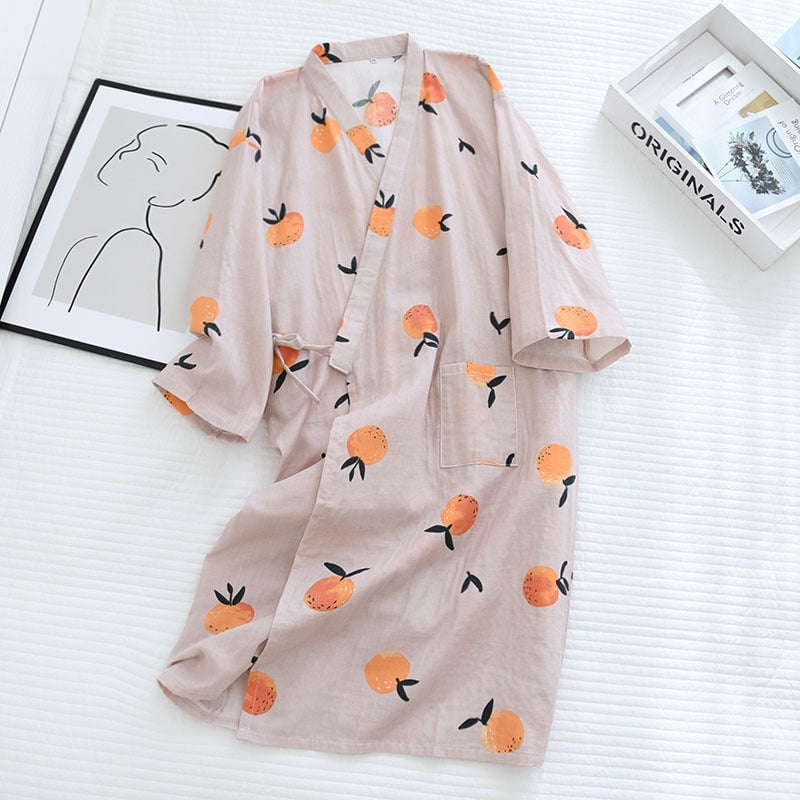 Japanese-style Kimono Pajamas