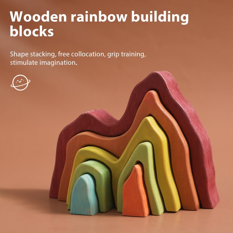 Rainbow Blocks Montessori Education Toy
