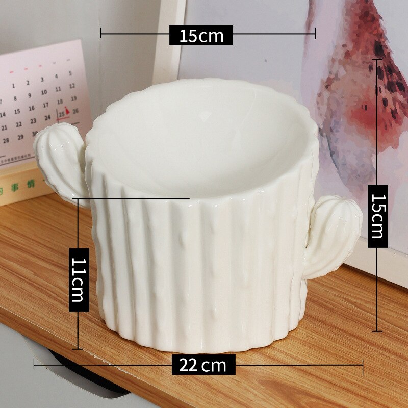 Cactus Ceramic Pet Food Bowl