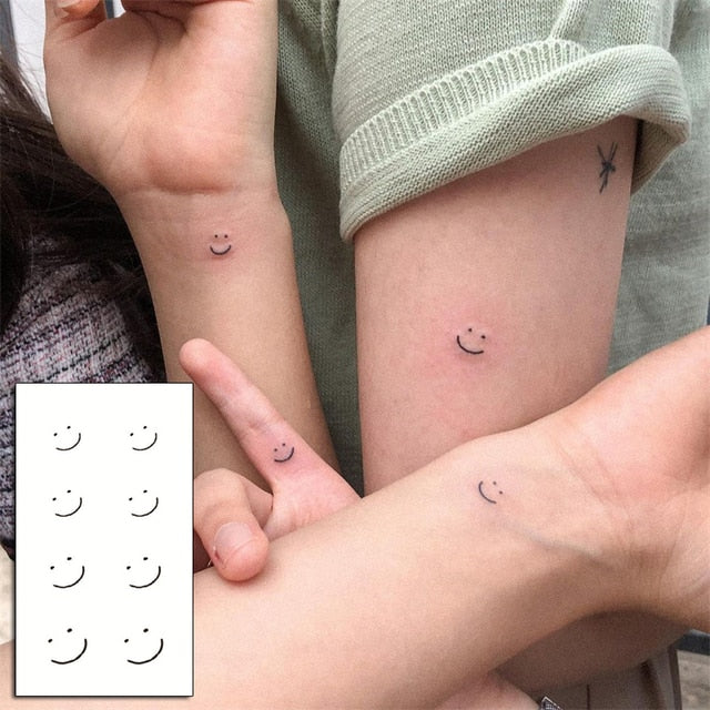 Smile Face Tattoo Sticker