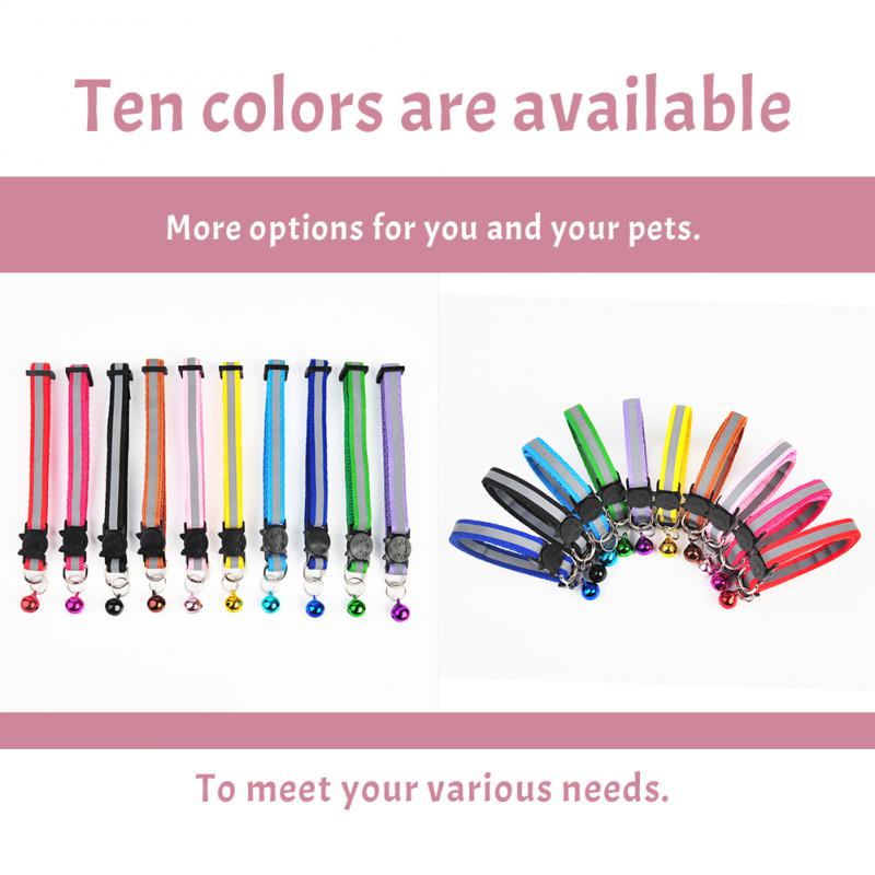 1Pc Pet Collar Reflective With Bell