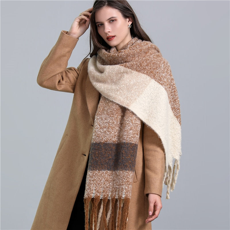 Oversize Plaid Scarf