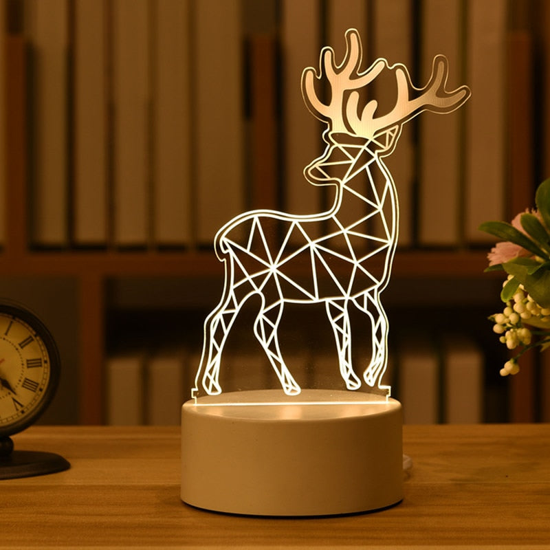 Christmas 3D Acrylic Night Light