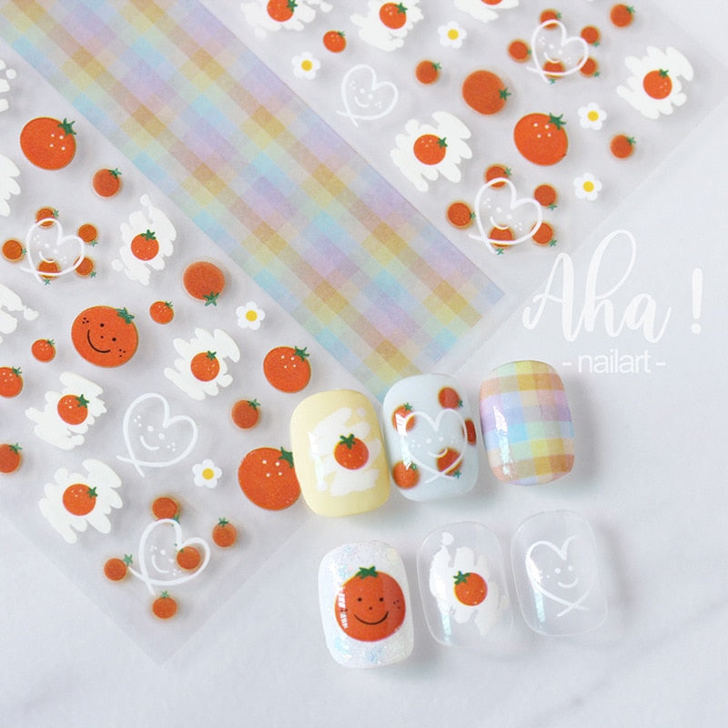 1 sheet Smile Nail Art 3D Stickers