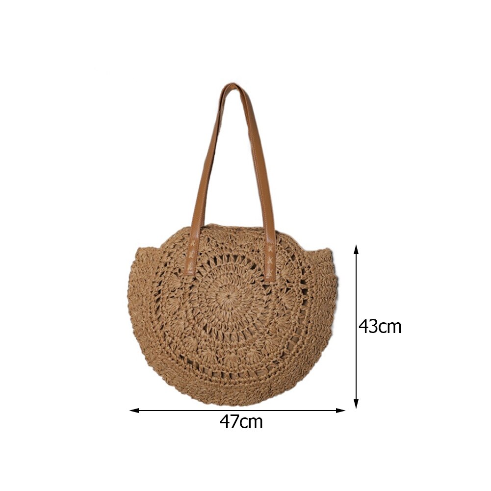 Straw Tote Shoulder Bag