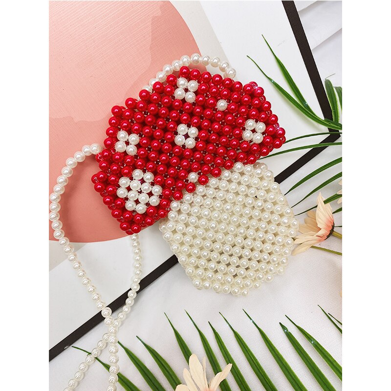 Beaded Mushroom Chain Bag