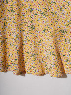 Boho Floral Print Ruffle Mini Skirt