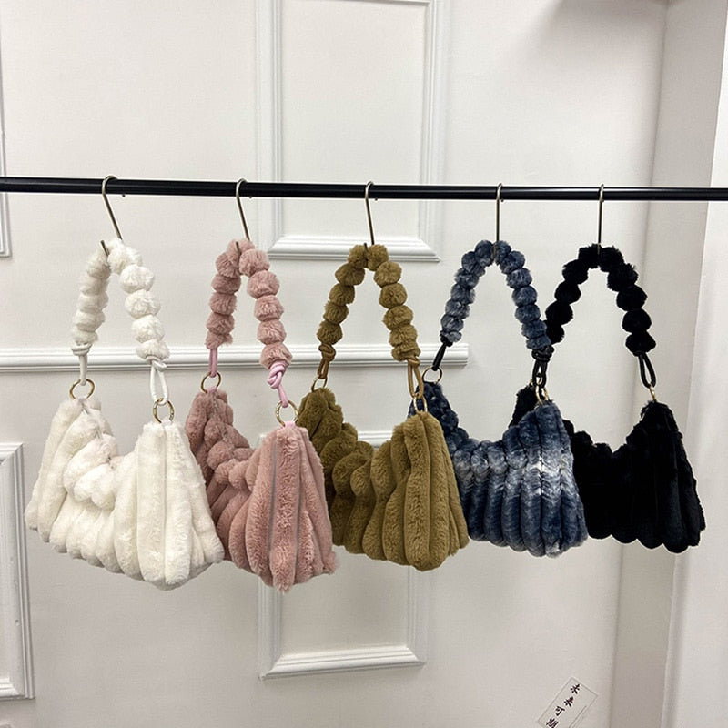 Wool Fluffy Fur Shoulder Bag