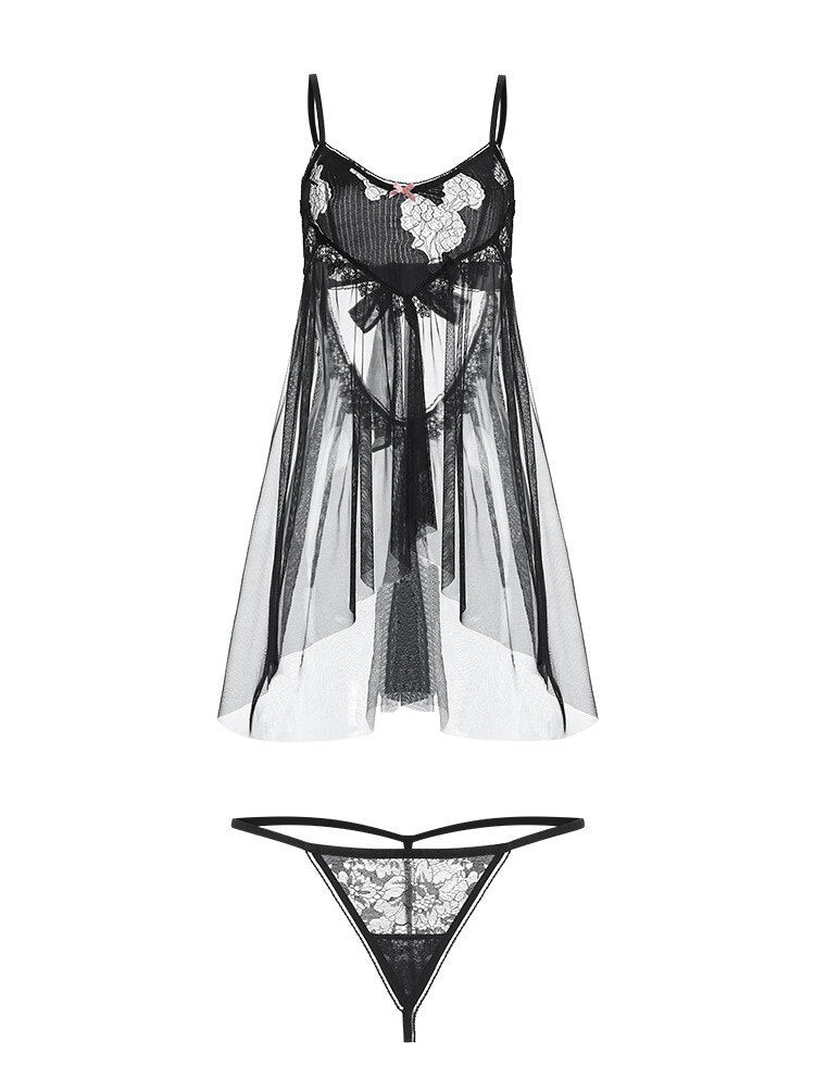 Sexy Mesh NightdressBackless