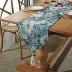 Blue Floral Table Runner