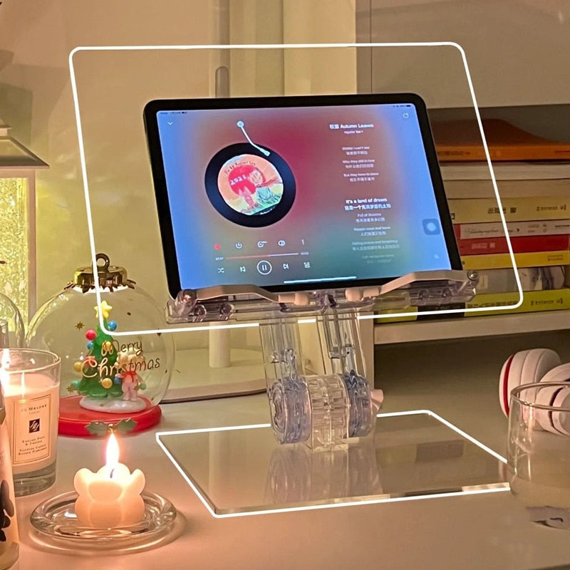 Ins Clear Acrylic Tablet Desktop Stand Holder Macbook Air Ipad Pro 12.9