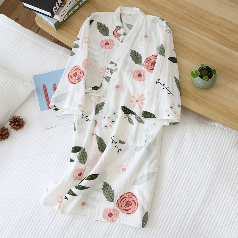 Japanese-style Kimono Pajamas