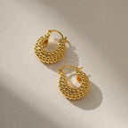 Gold Punk Hoop Earrings