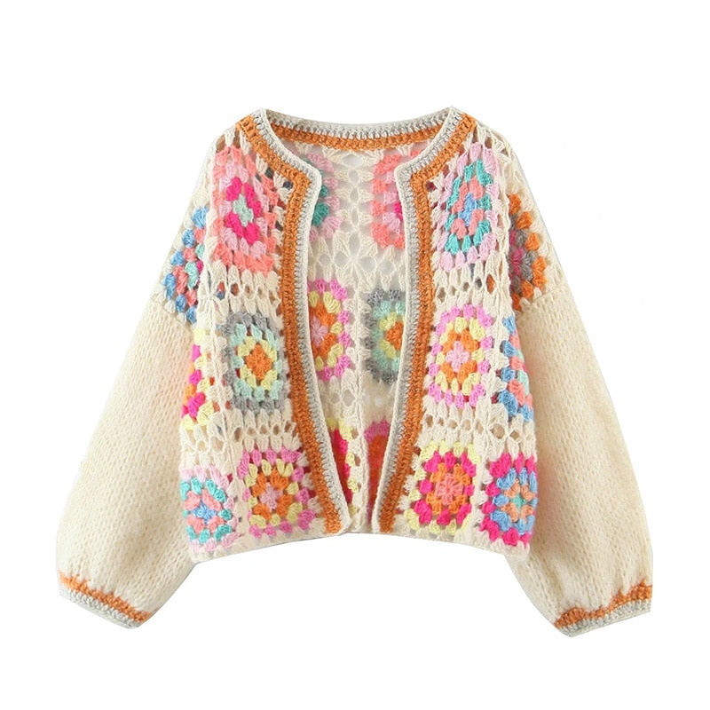 Soft Handmade Knitted Cropped Cardigan