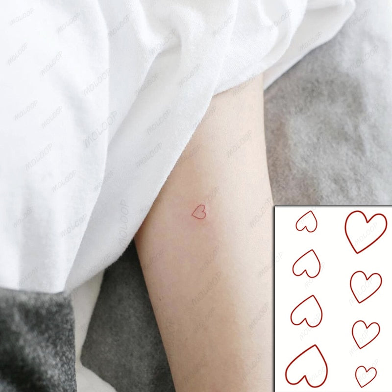 Waterproof SticketTattoo Red Heart
