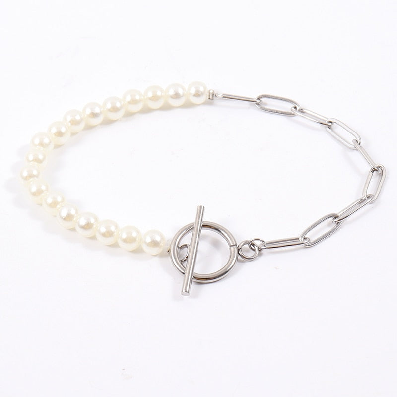 Pearl Chain Bracelet Gold/Silver