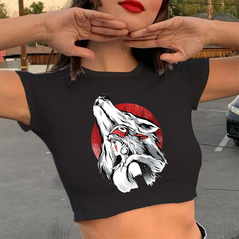 Kawaii Crop Top T Shirt