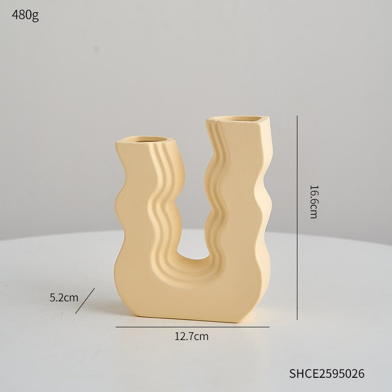 Ceramic Geometric Art Vases