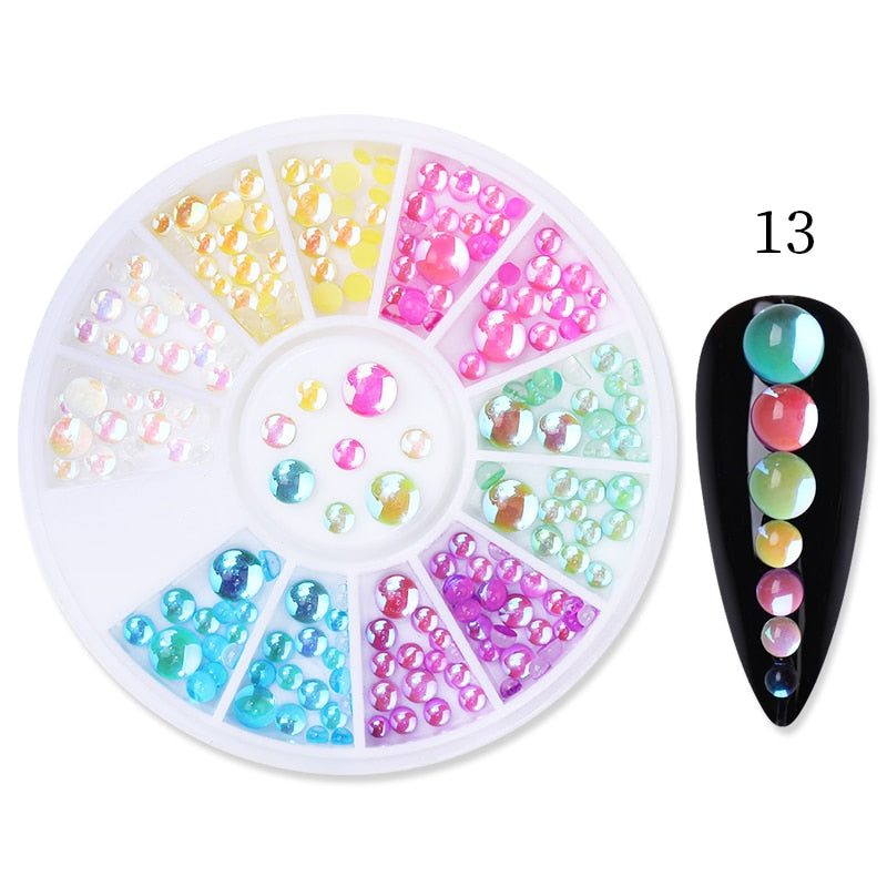 Mixed Nail Rhinestone Nail Art
