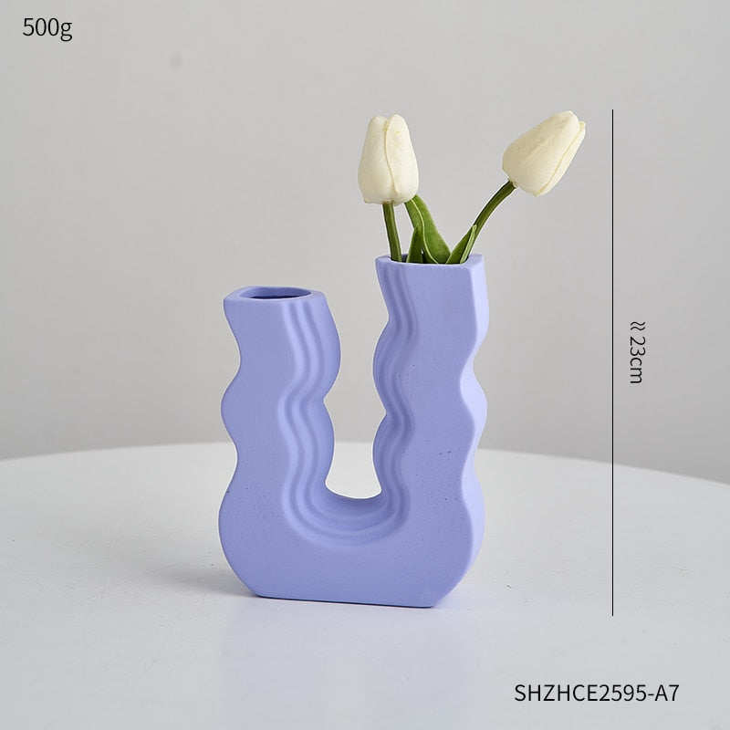 Ceramic Geometric Art Vases