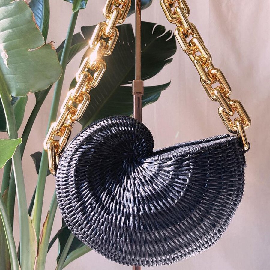 Shell Rattan Bags