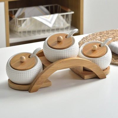 Ceramic Seasoning Box Pot Set