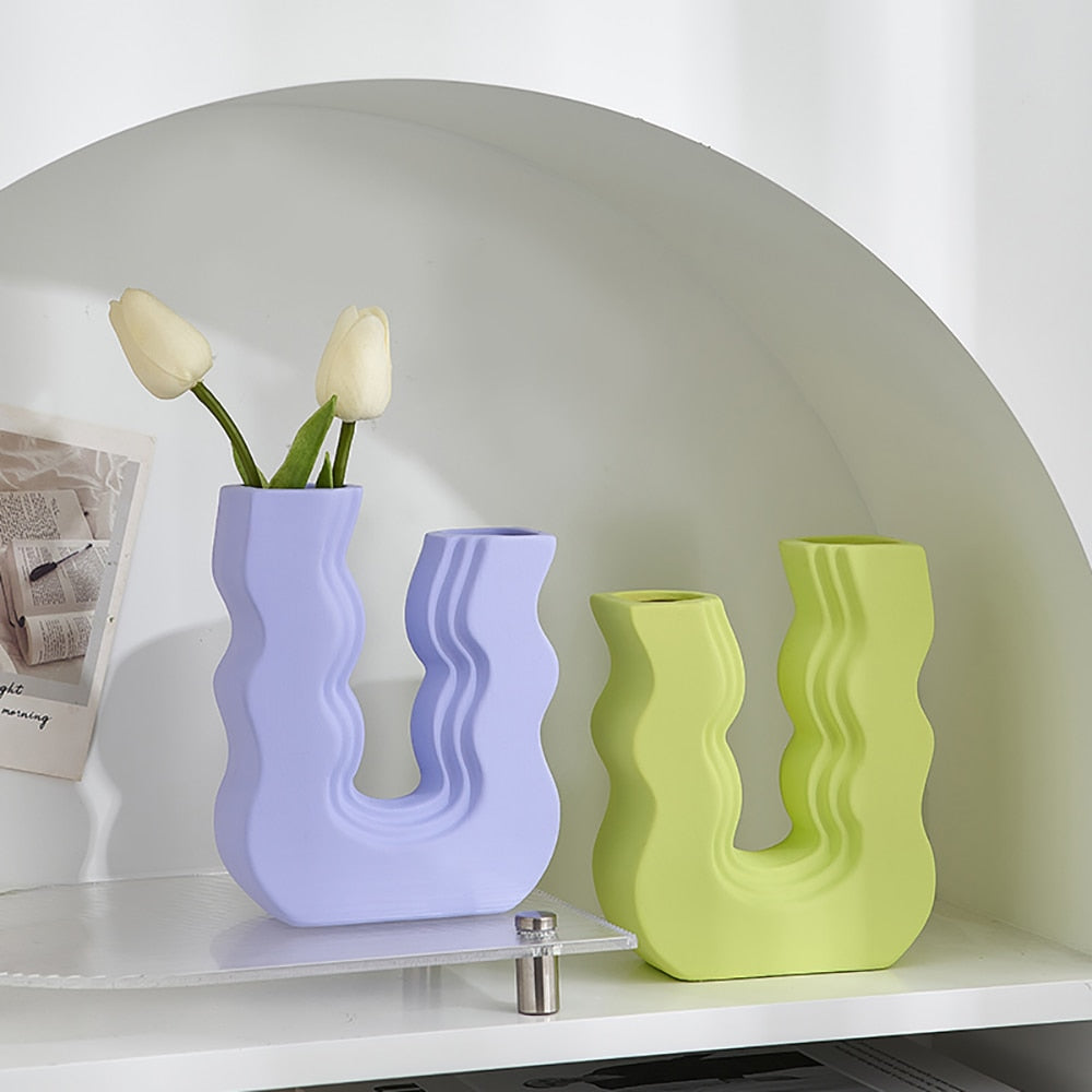 Ceramic Geometric Art Vases