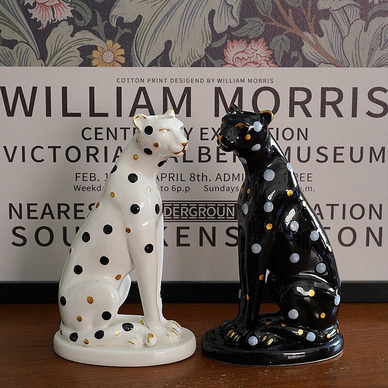 Ceramic Leopard Candle Holder