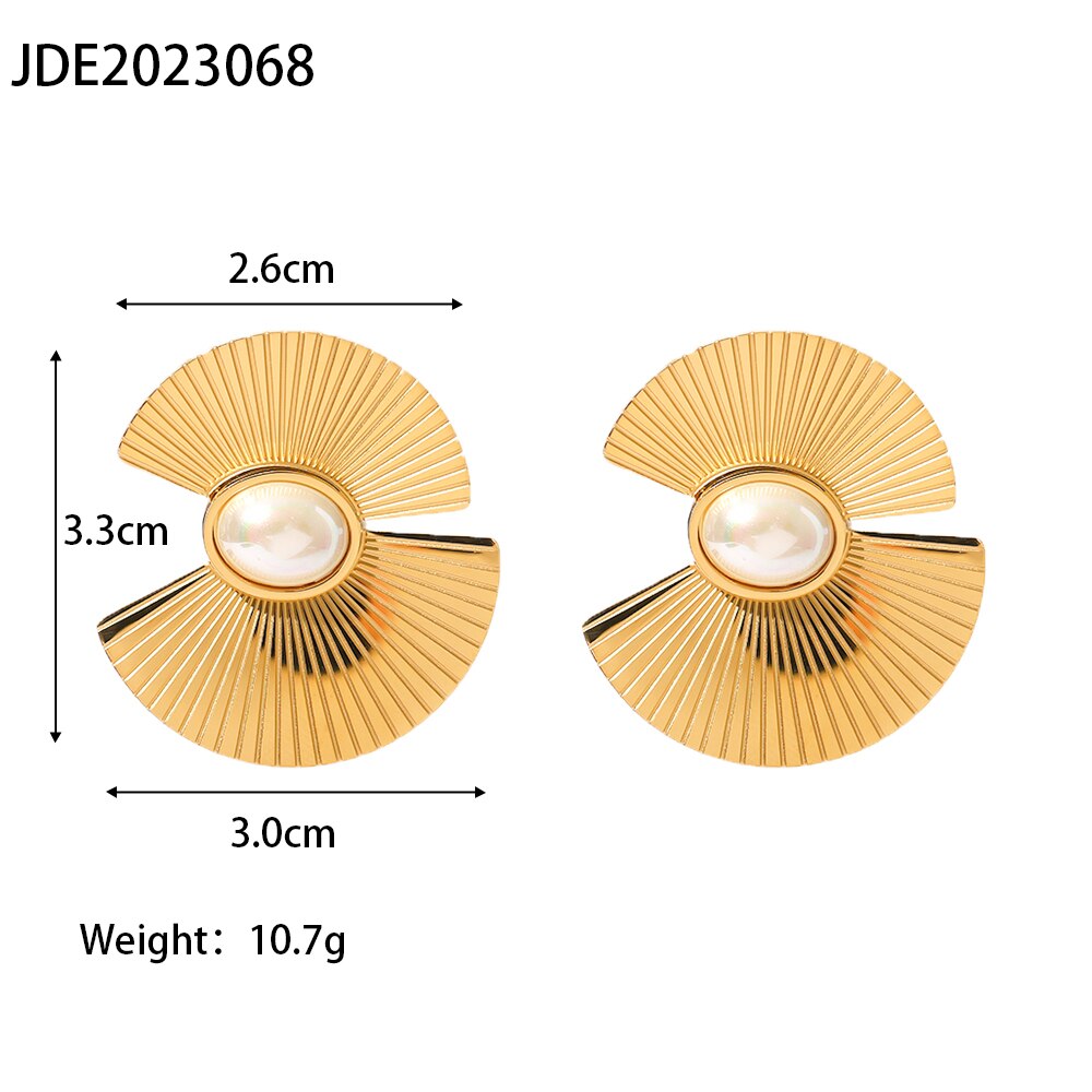 Pearl Stainless Steel Earrings