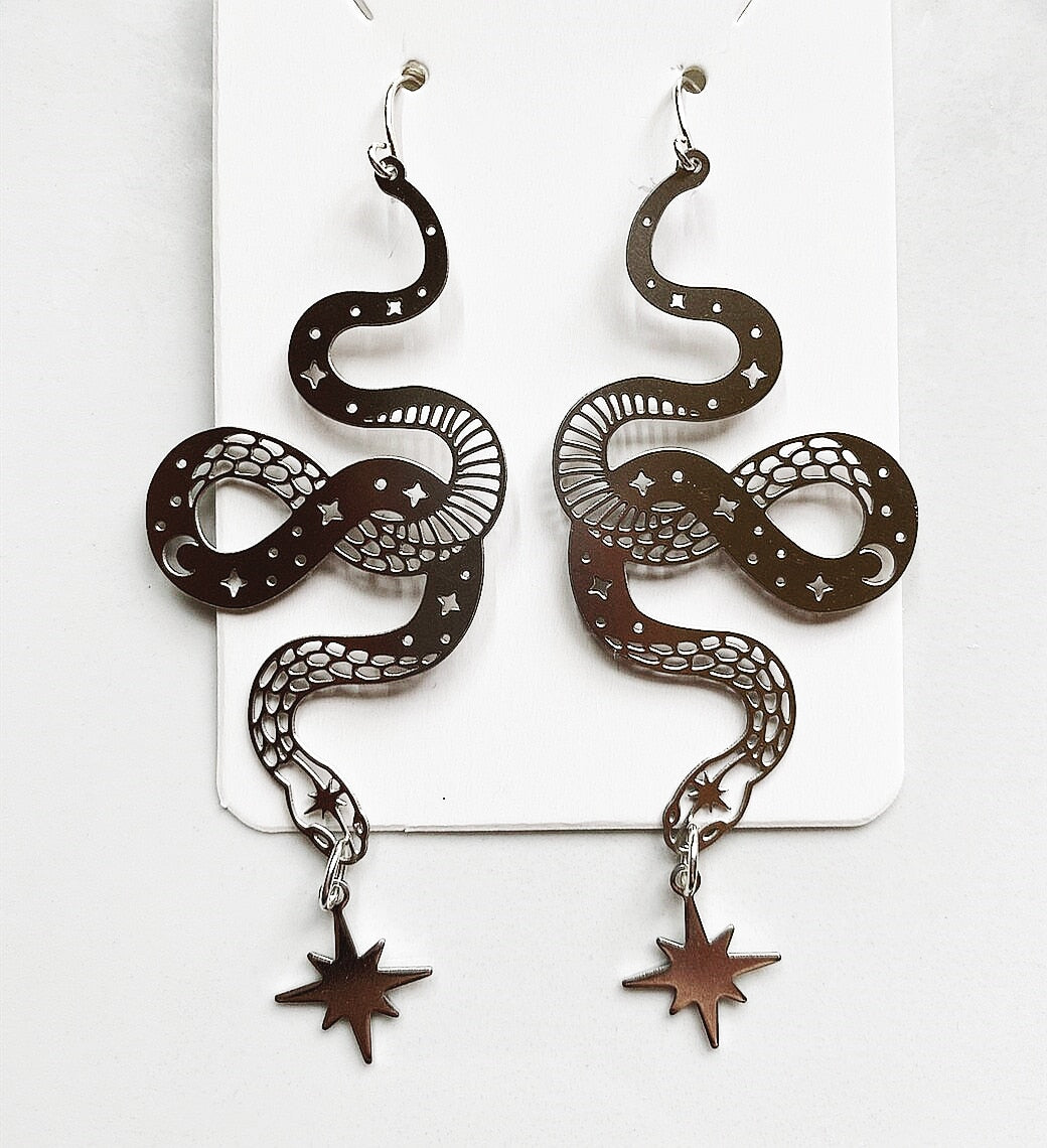 Gold Snake Earrings