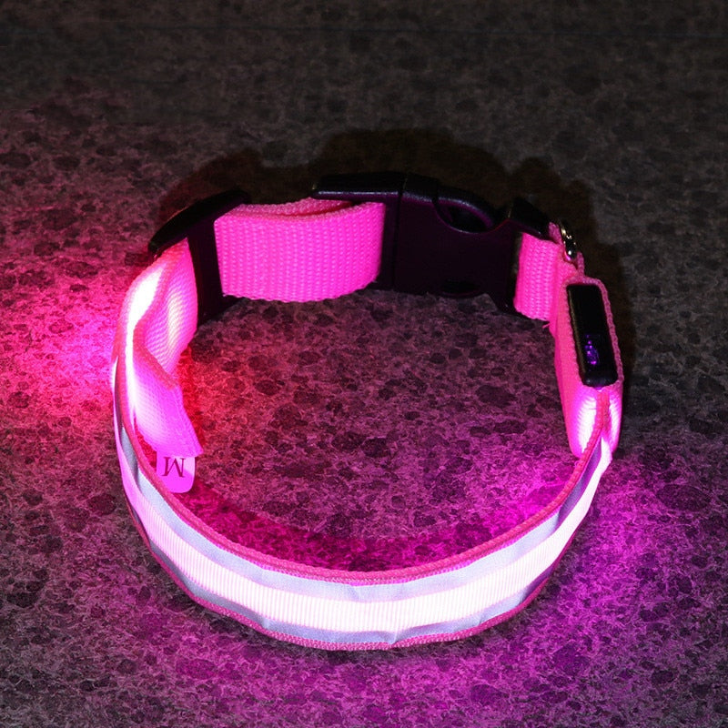 LED Glowing Dog Collar Adjustable Anti-Lost