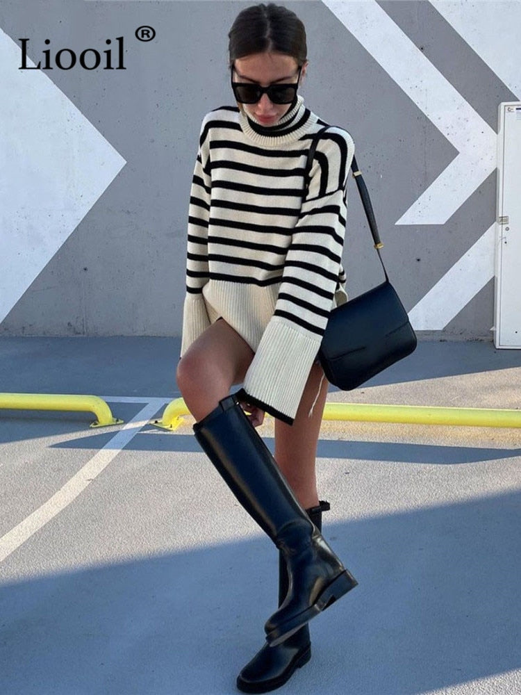 Black And White Stripe Sweater