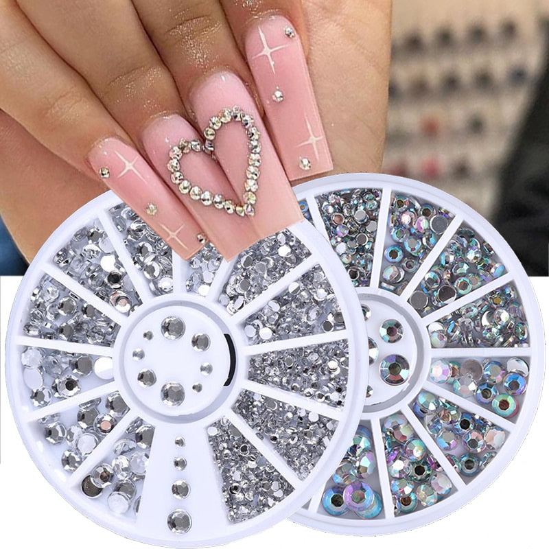 Mixed Nail Rhinestone Nail Art