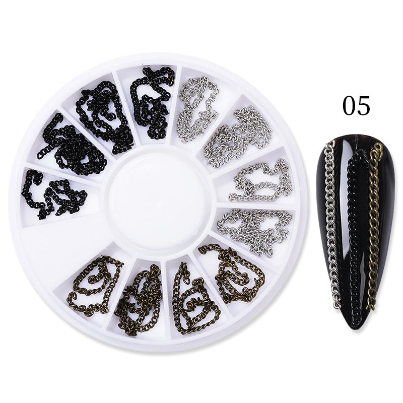 Mixed Nail Rhinestone Nail Art