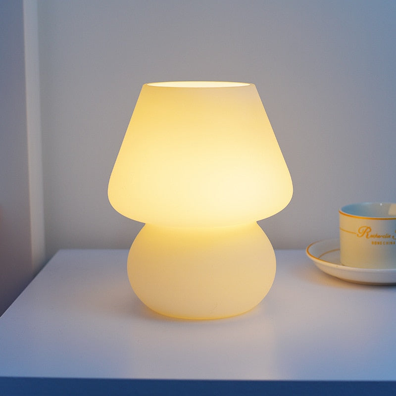 Mushroom Glass LED Desk Lamp