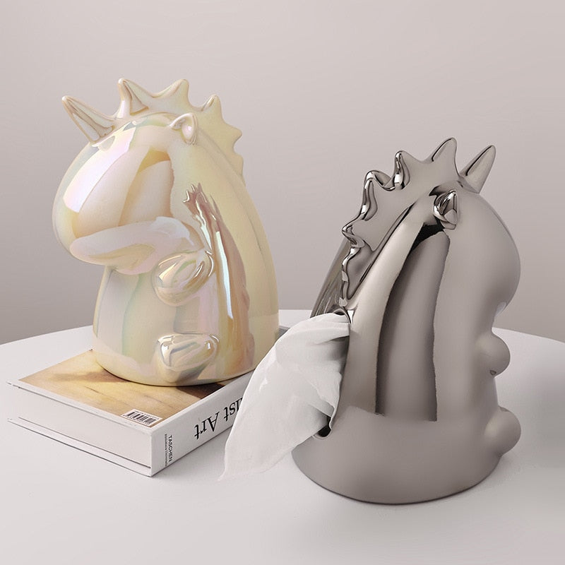 Unicorn Ceramic Tissue Box