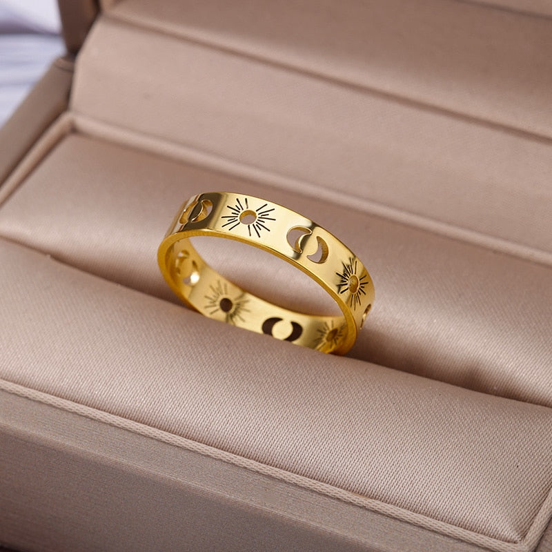 Sun Moon Ring Gold/Silver
