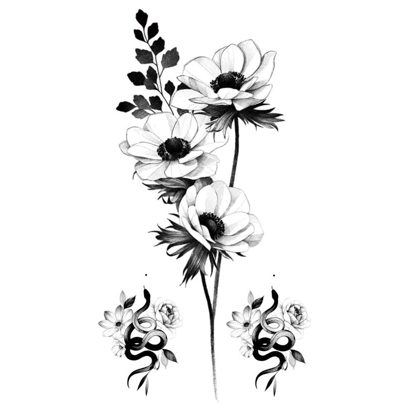 Flower Tattoo Sticker