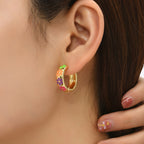 Flower Daisy  Hoop Earring