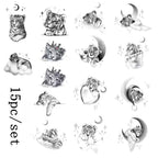 15pc/Set Small Animals Tattoo Kits Stickers