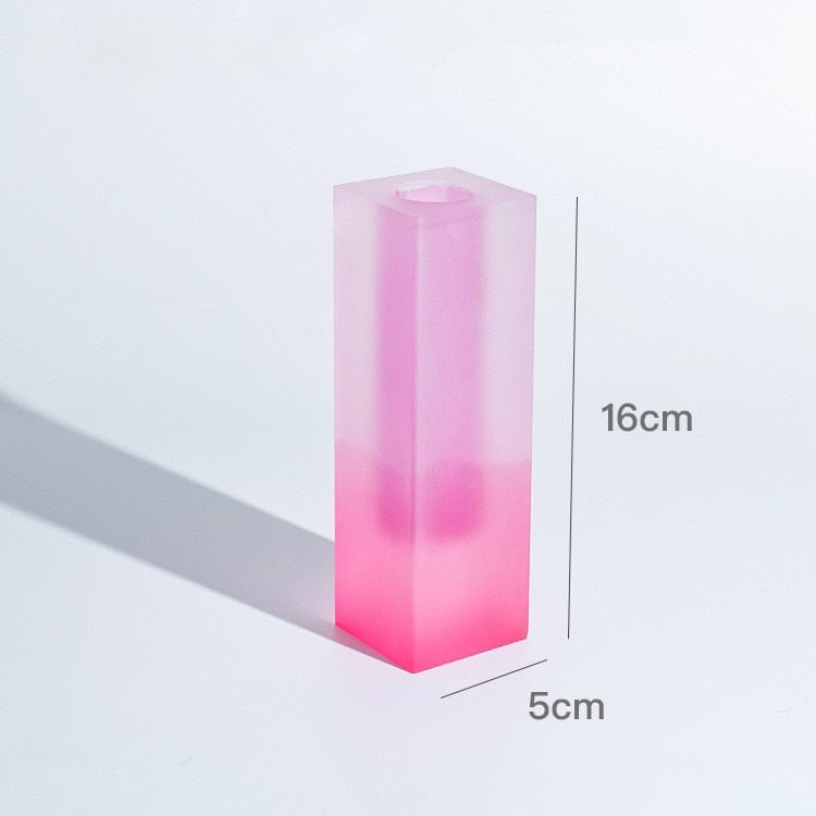 Rainbow Pillar Acrylic Vase