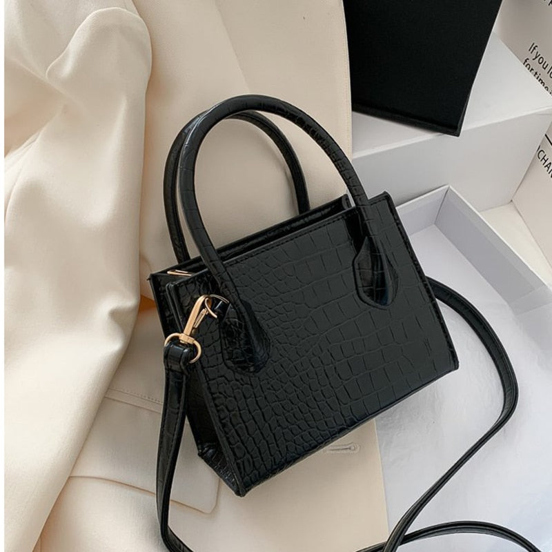 Crocodile PU Leather Crossbody Mini Bag
