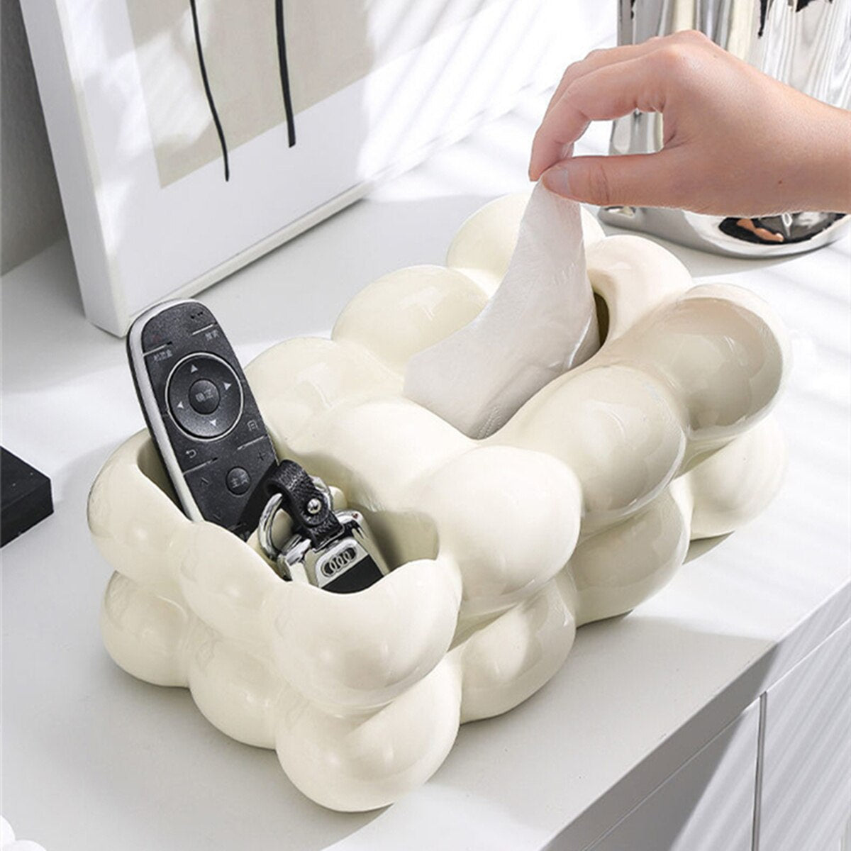 Nordic Ceramic Tissue Storage Box