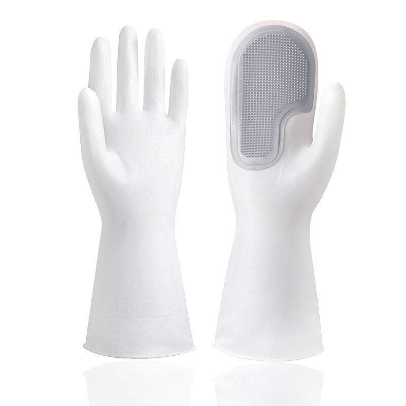 Silicone Cleaning Glove With Brush