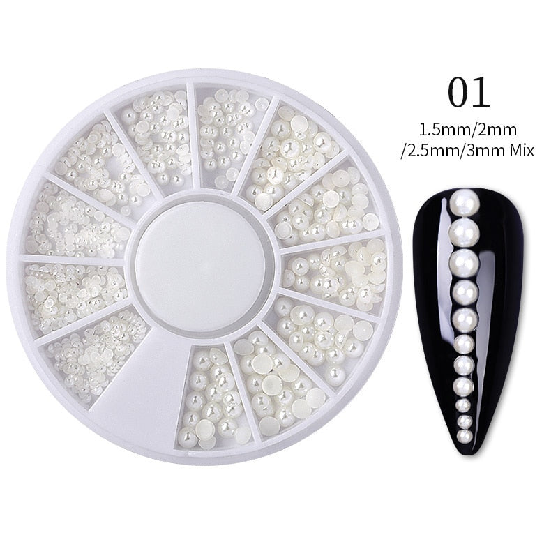 Mixed Nail Rhinestone Nail Art