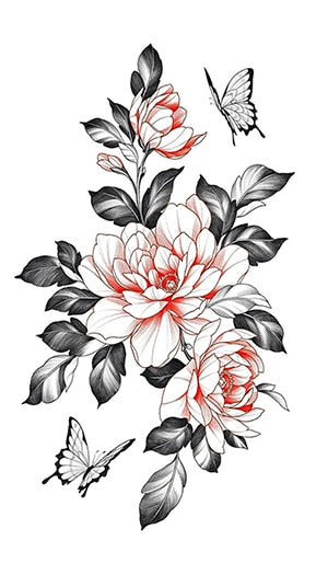 Flower Tattoo Sticker