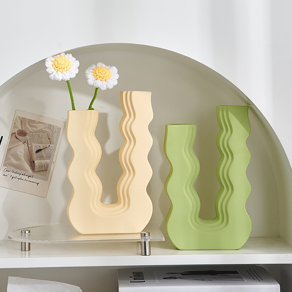 Ceramic Geometric Art Vases