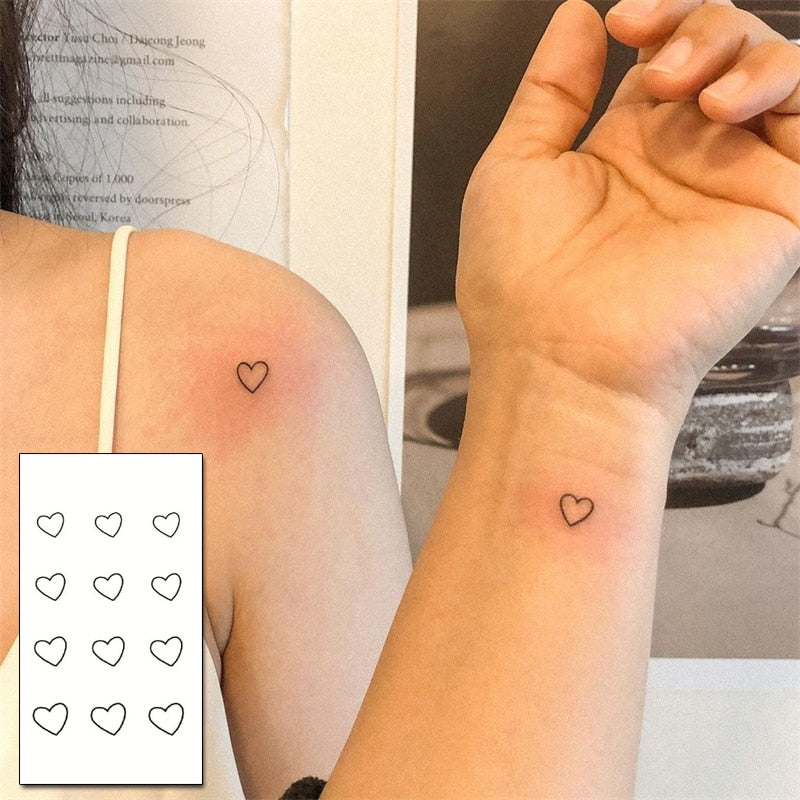 Waterproof SticketTattoo Red Heart